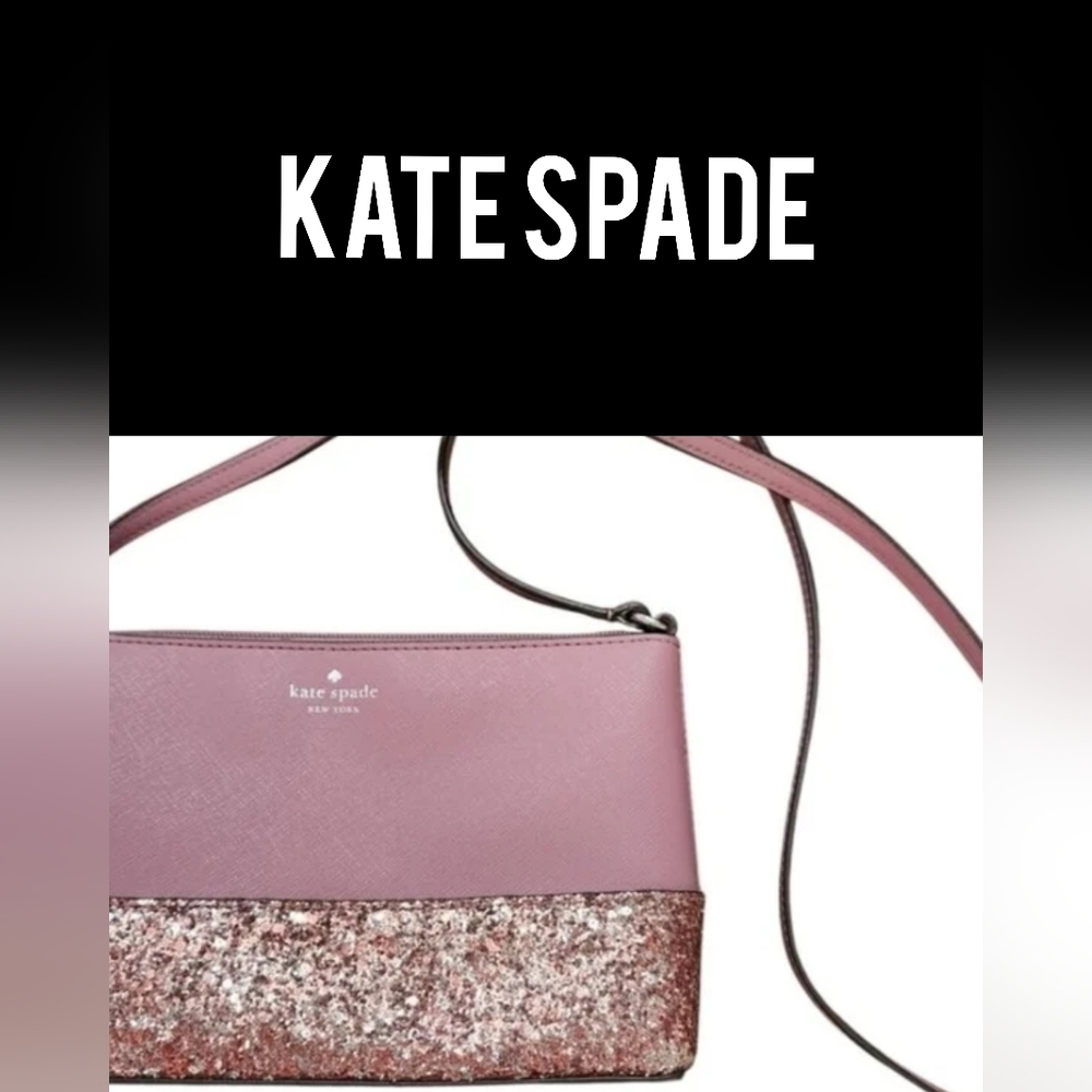 NWOT! Kate Spade Rose Glitter Crossbody Bag